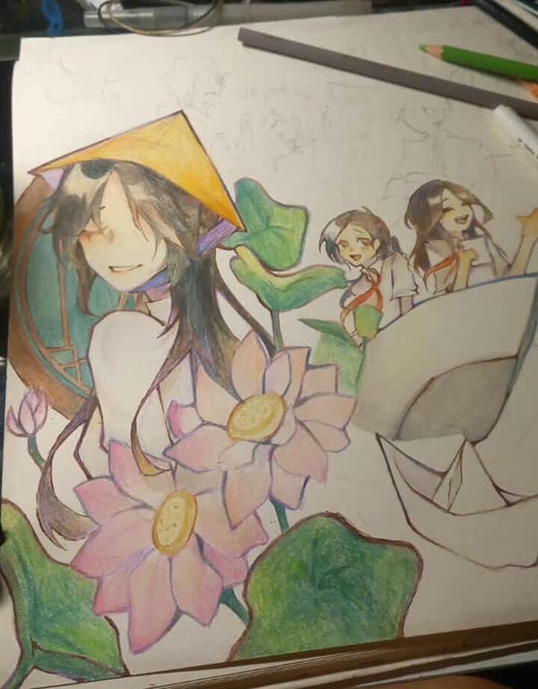 vẽ tranh cô giáo​ 21