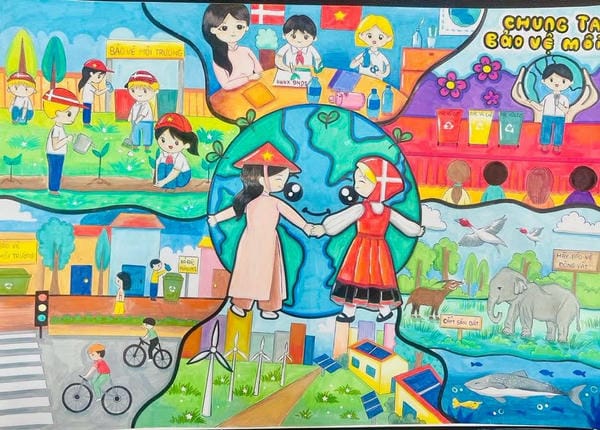 vẽ tranh cô giáo​ 3