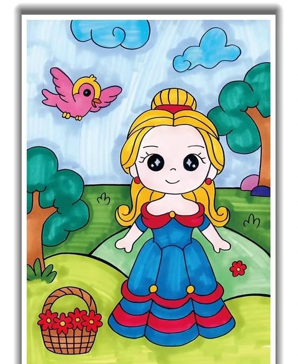 vẽ tranh công chúa 16