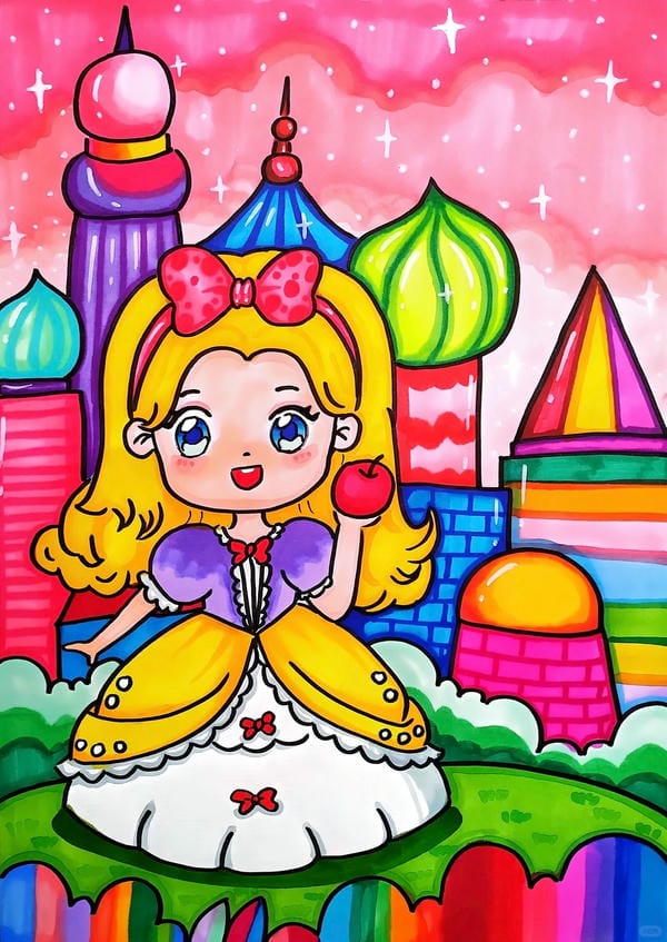 vẽ tranh công chúa 26