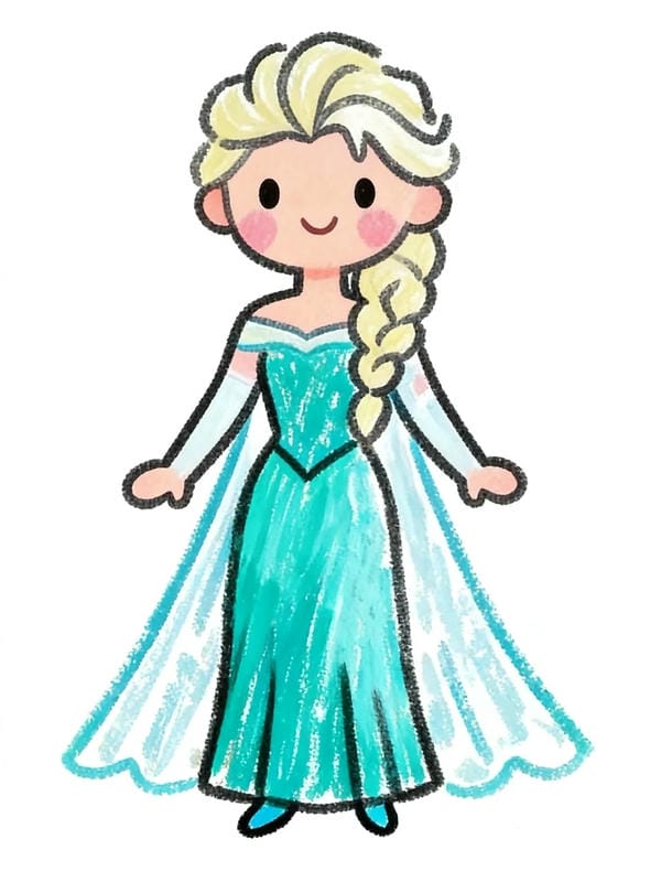 vẽ tranh công chúa 4