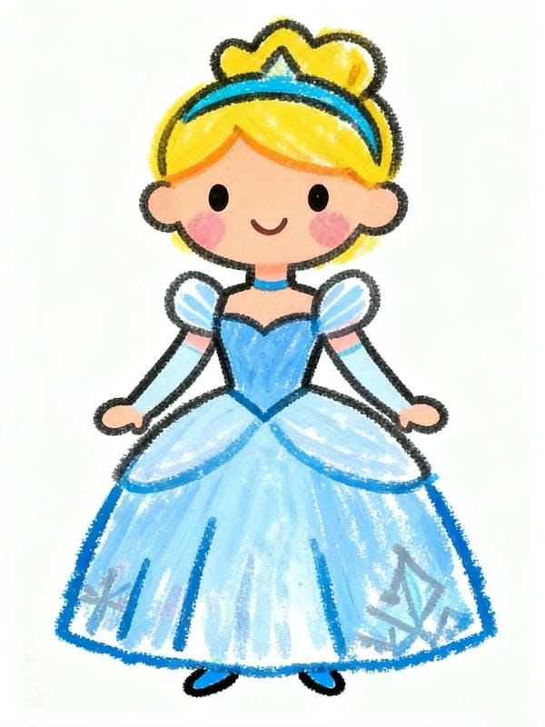 vẽ tranh công chúa 5