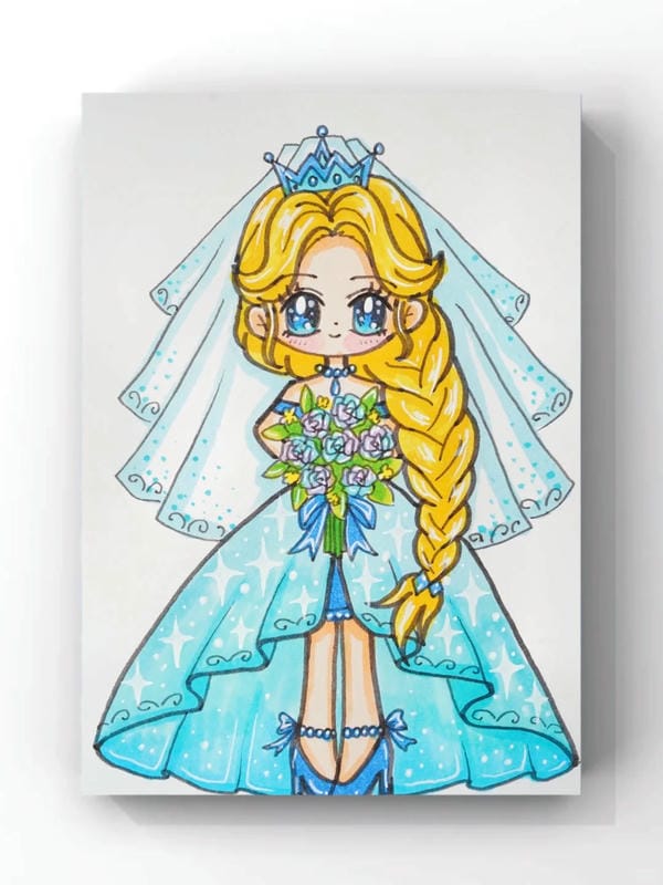 vẽ tranh công chúa 6