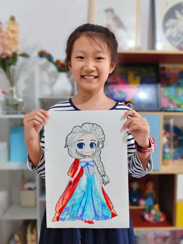 vẽ tranh công chúa 8