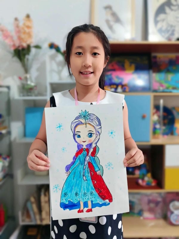 vẽ tranh công chúa 9