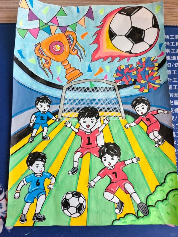 vẽ tranh đá bóng 1