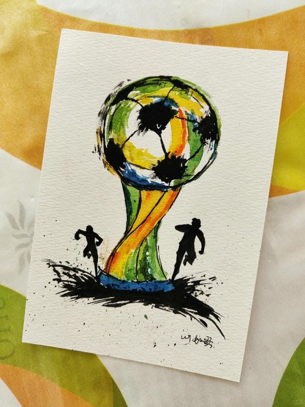 vẽ tranh đá bóng 13