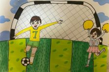 Sáng tạo 340+ vẽ tranh đá bóng và những bàn thắng vui nhộn