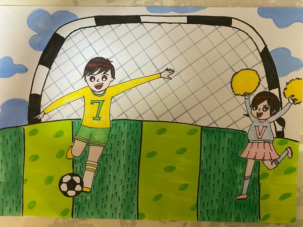 vẽ tranh đá bóng 17