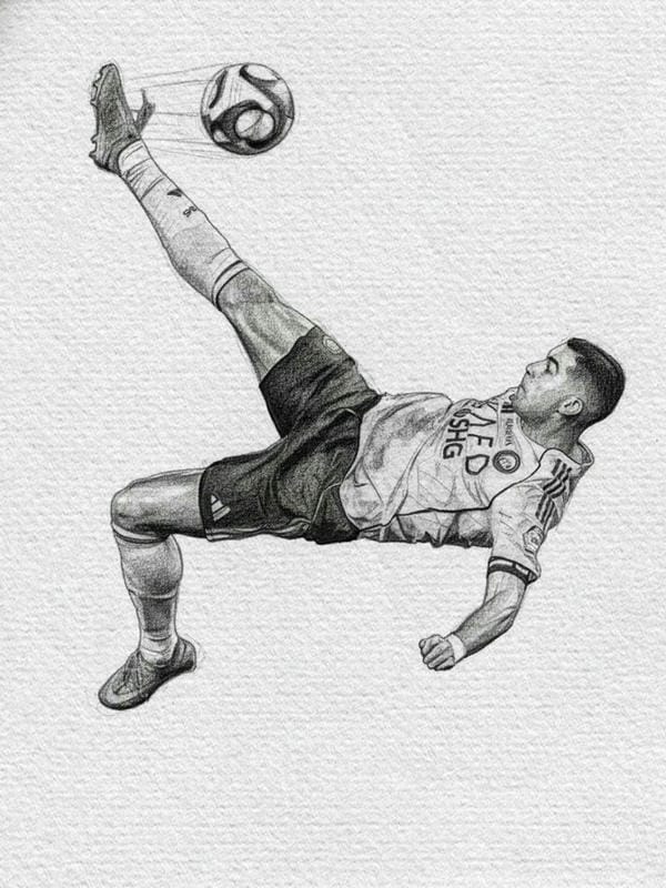 vẽ tranh đá bóng 2