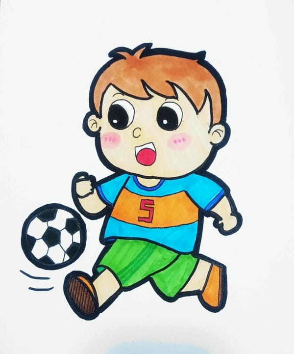 vẽ tranh đá bóng 22