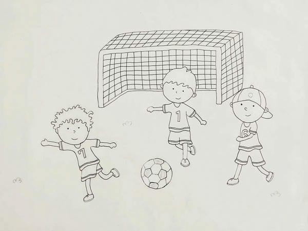 vẽ tranh đá bóng 25