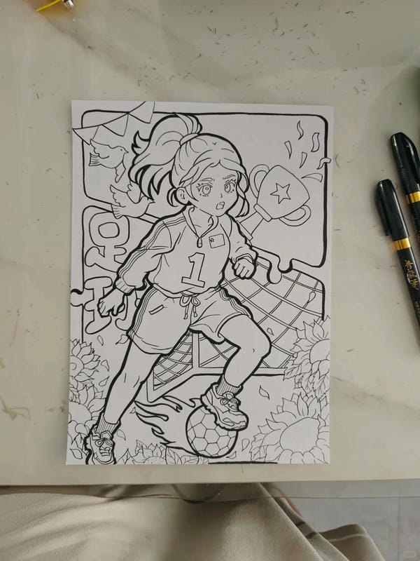 vẽ tranh đá bóng 5