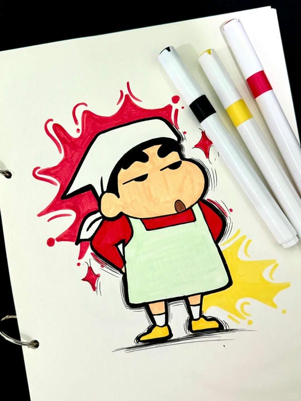 vẽ tranh đầu bếp 17