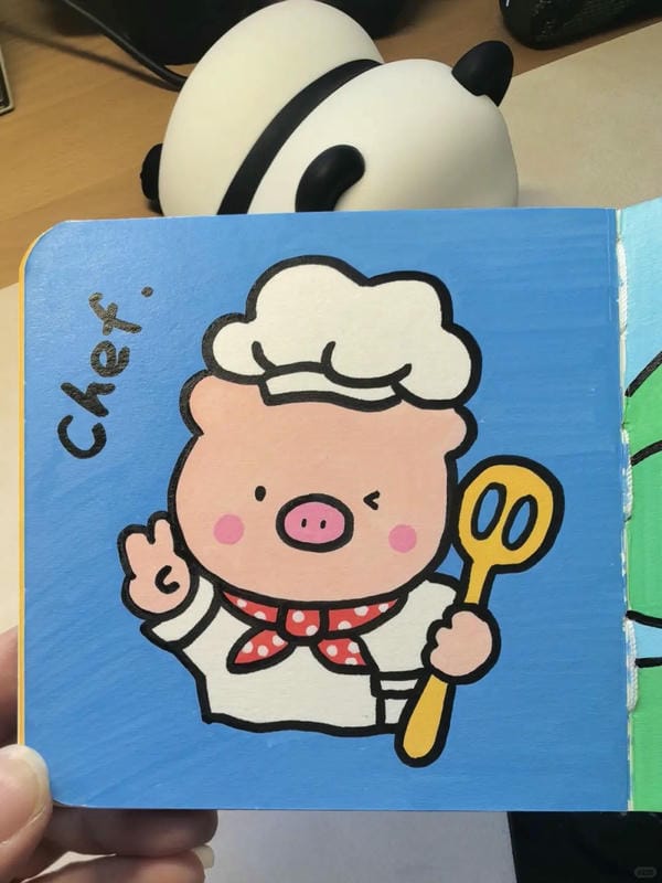 vẽ tranh đầu bếp 19