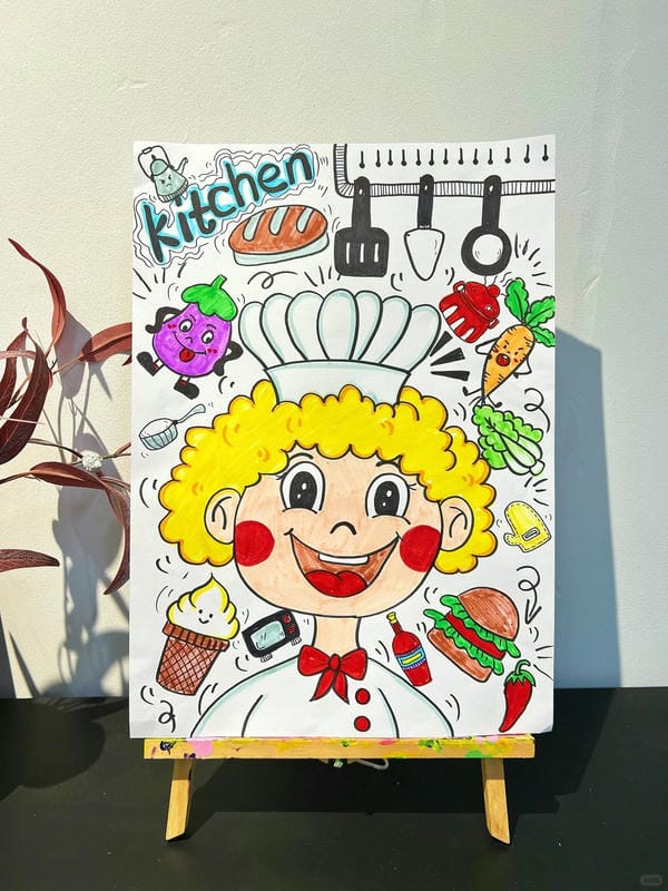 vẽ tranh đầu bếp 2