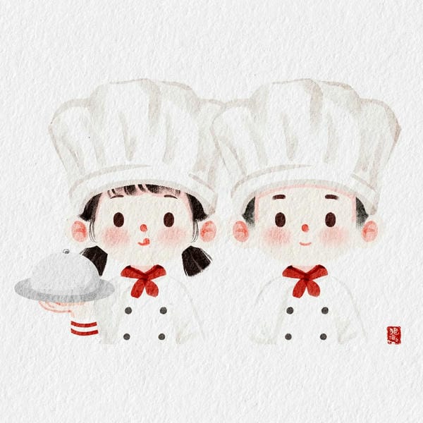 vẽ tranh đầu bếp 29