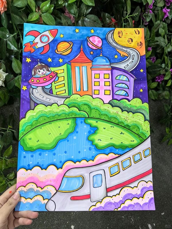 vẽ tranh đề tài hòa bình đơn giản