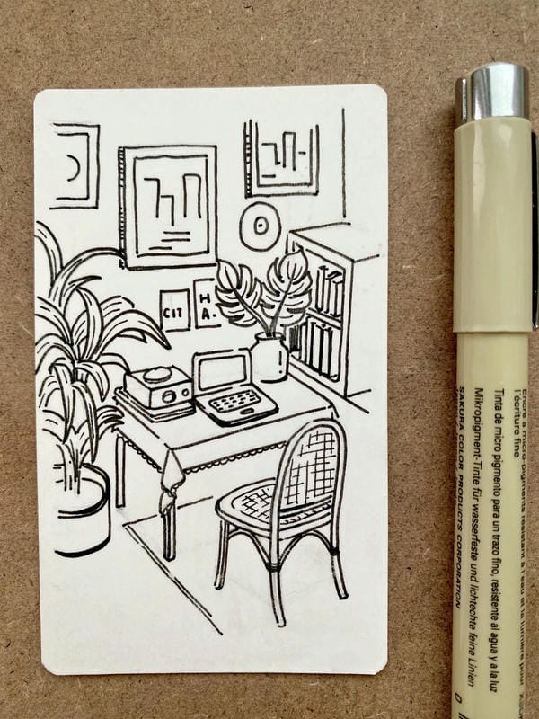 vẽ tranh góc học tập 11