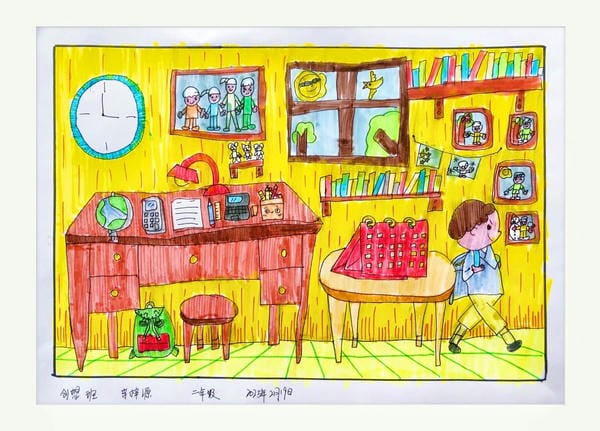 vẽ tranh góc học tập 23