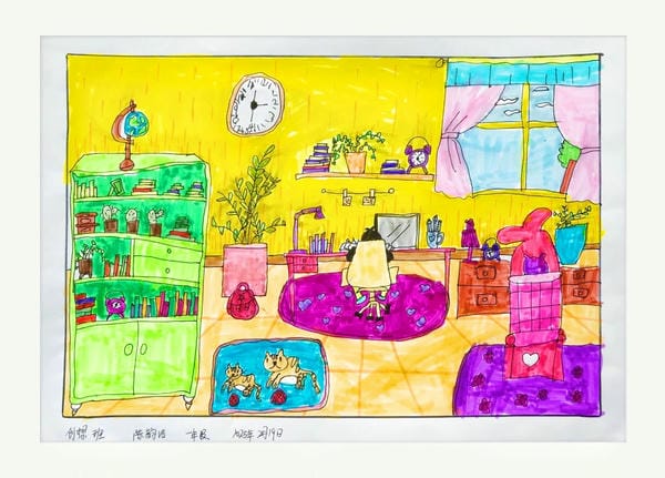 vẽ tranh góc học tập 24