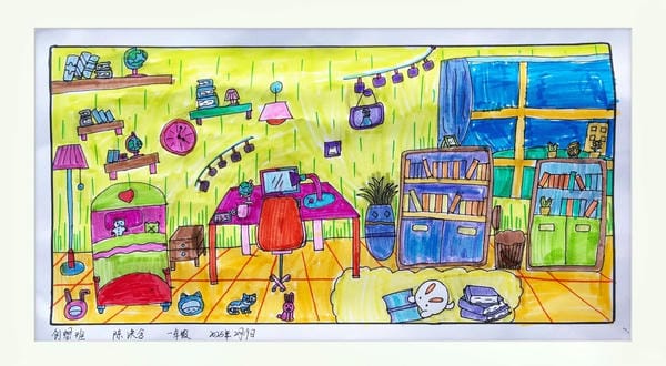 vẽ tranh góc học tập 25