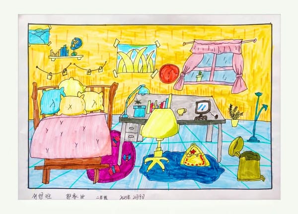 vẽ tranh góc học tập 28