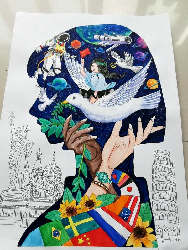 vẽ tranh hòa bình 13