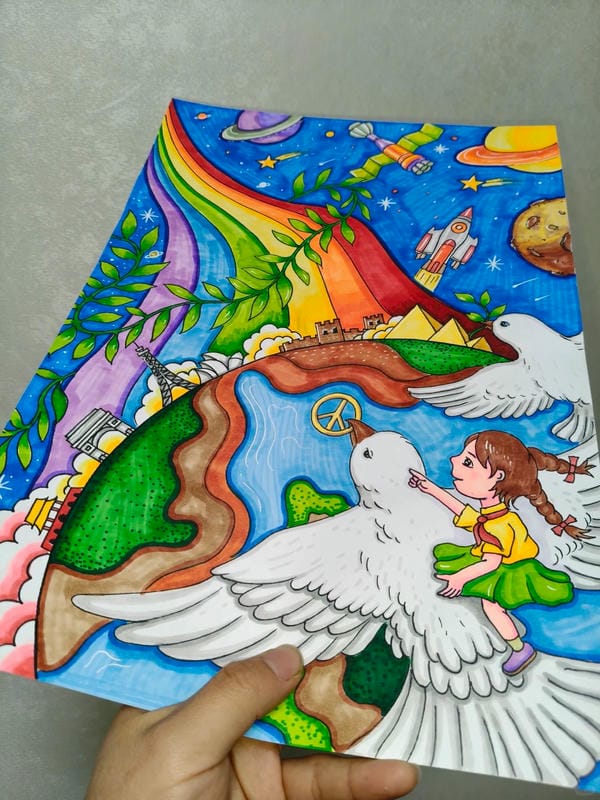 vẽ tranh hòa bình 14