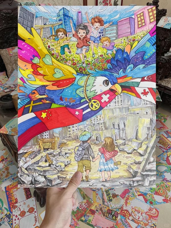 vẽ tranh hòa bình 16