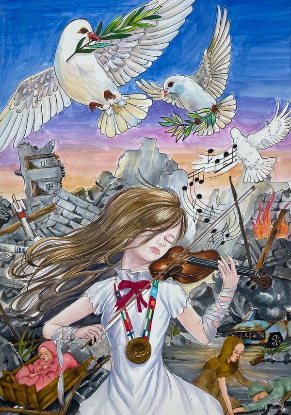 vẽ tranh hòa bình 20