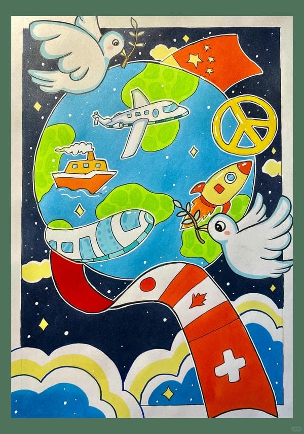 vẽ tranh hòa bình 23