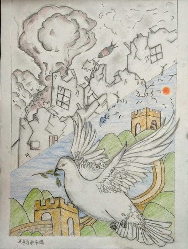 vẽ tranh hòa bình 8