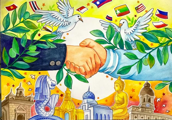vẽ tranh hòa bình 9