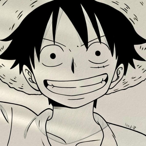 vẽ tranh luffy 1