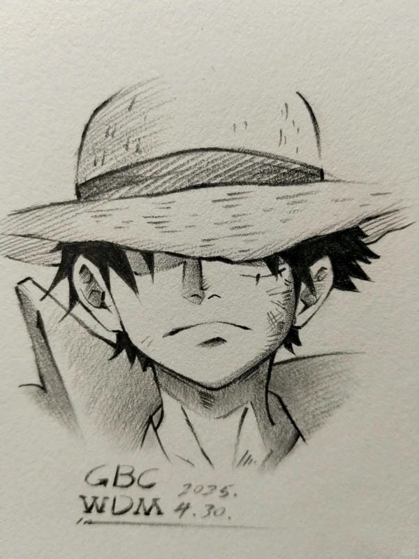 vẽ tranh luffy 12