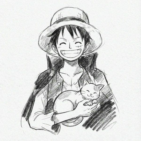 vẽ tranh luffy 15