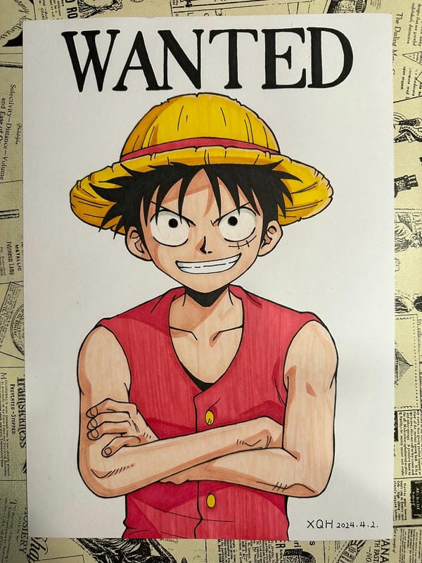 vẽ tranh luffy 20