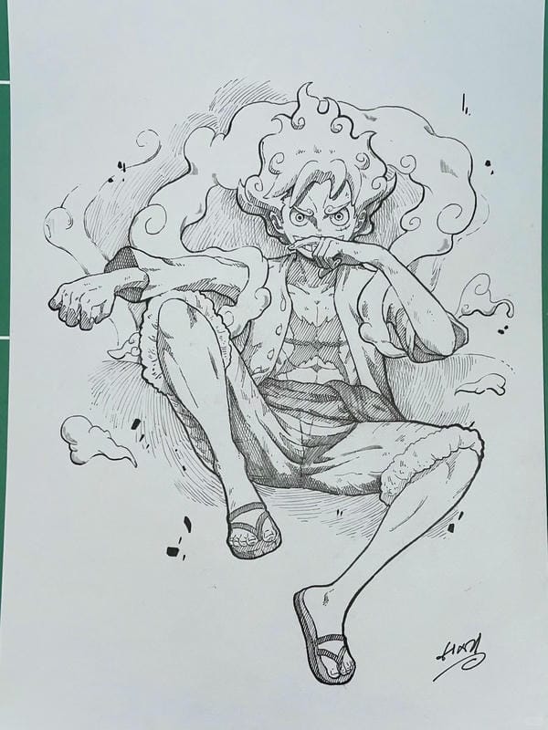 vẽ tranh luffy 21