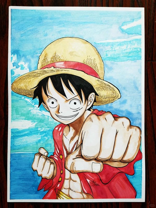 vẽ tranh luffy 27