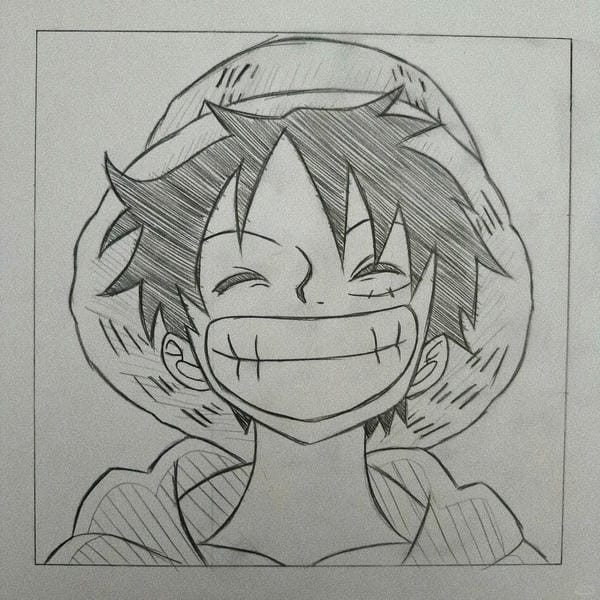 vẽ tranh luffy 4
