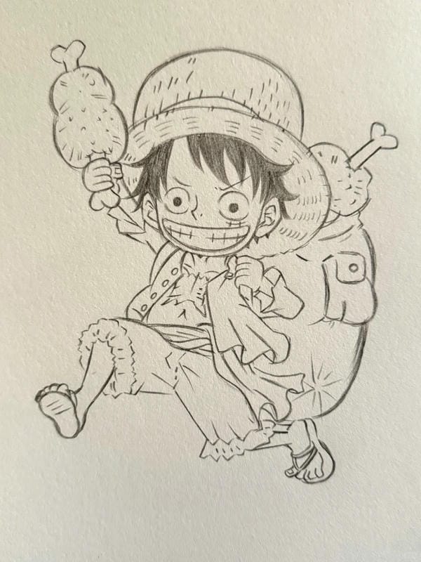 vẽ tranh luffy 7