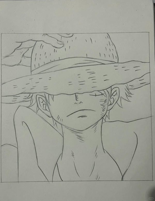 vẽ tranh luffy 9