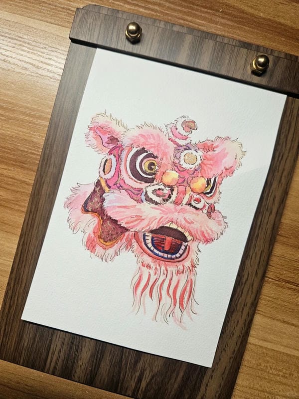 vẽ tranh múa lân ngày tết 24