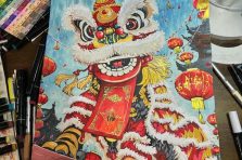 List 230+ vẽ tranh múa lân ngày tết mang không khí lễ hội