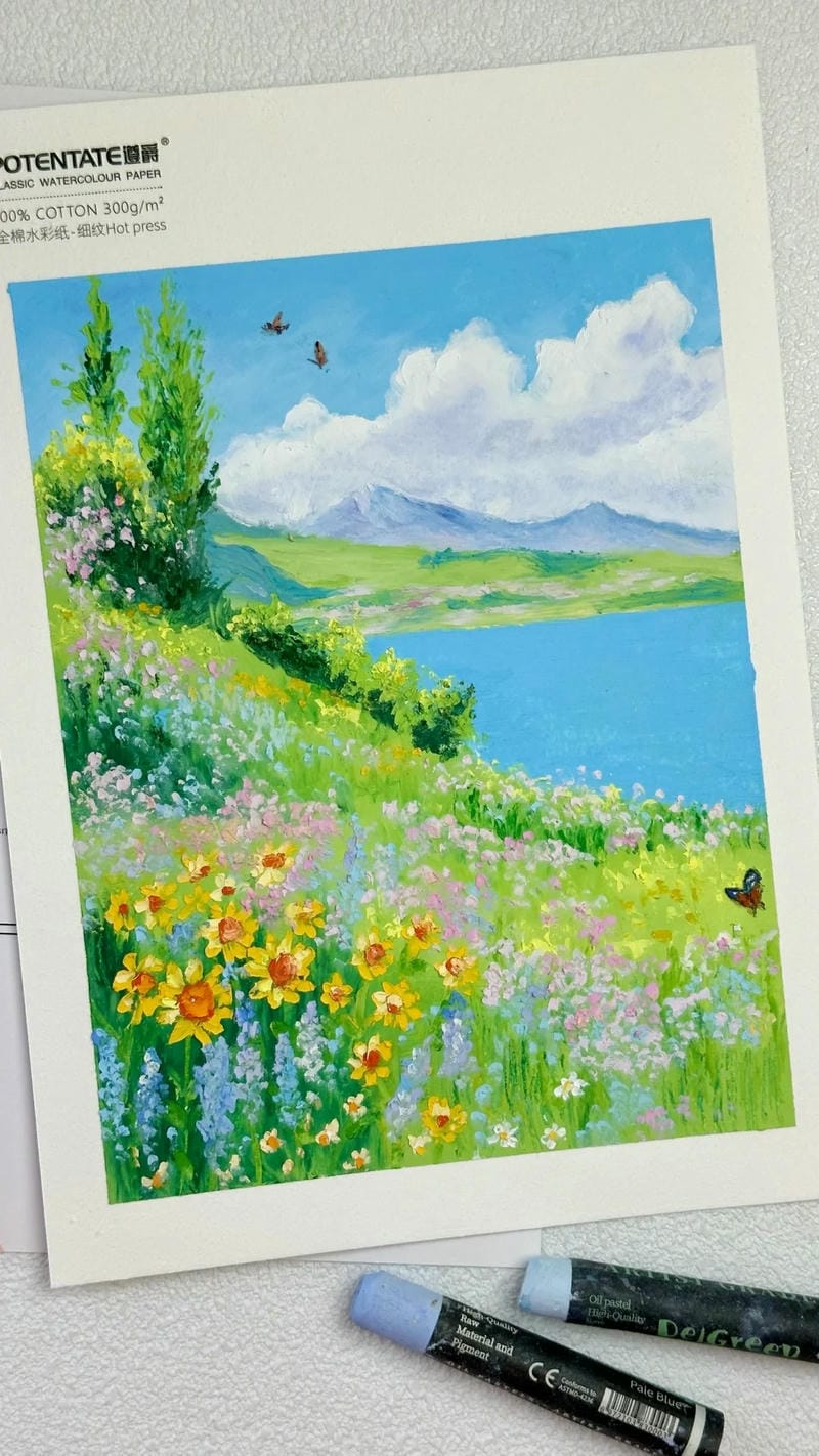 vẽ tranh mùa xuân đơn giản 13