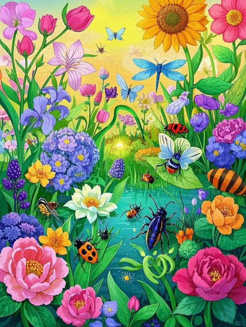 vẽ tranh mùa xuân đơn giản 22