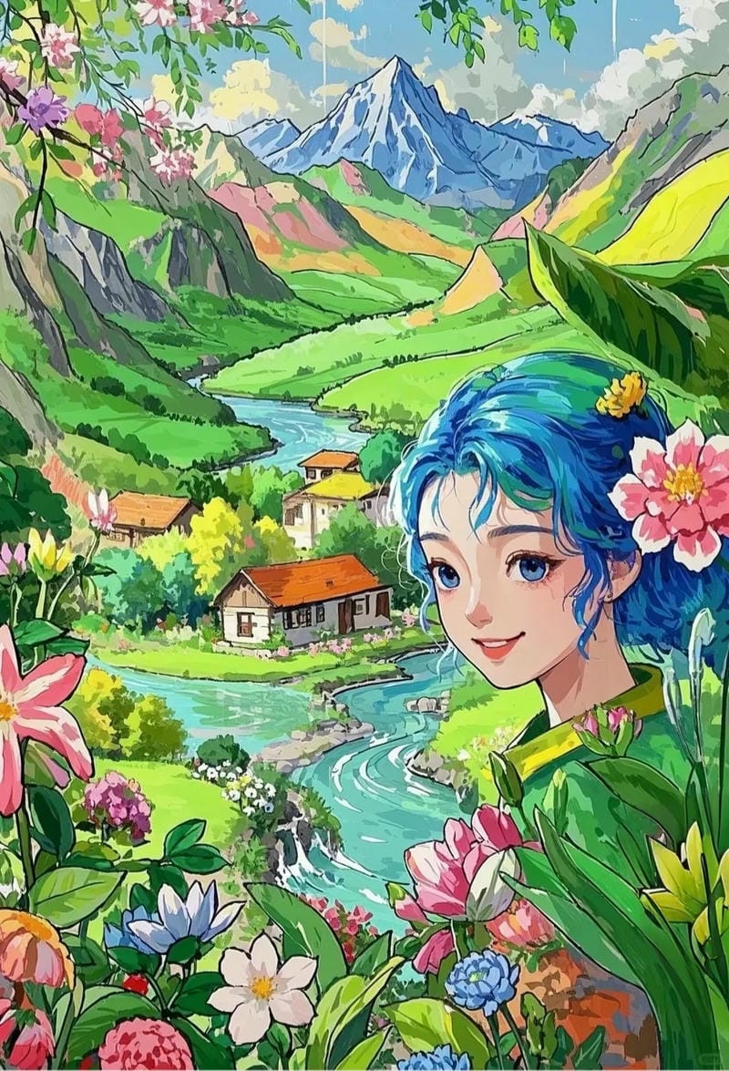 vẽ tranh mùa xuân đơn giản 26