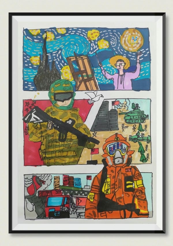 vẽ tranh nghề nghiệp 10