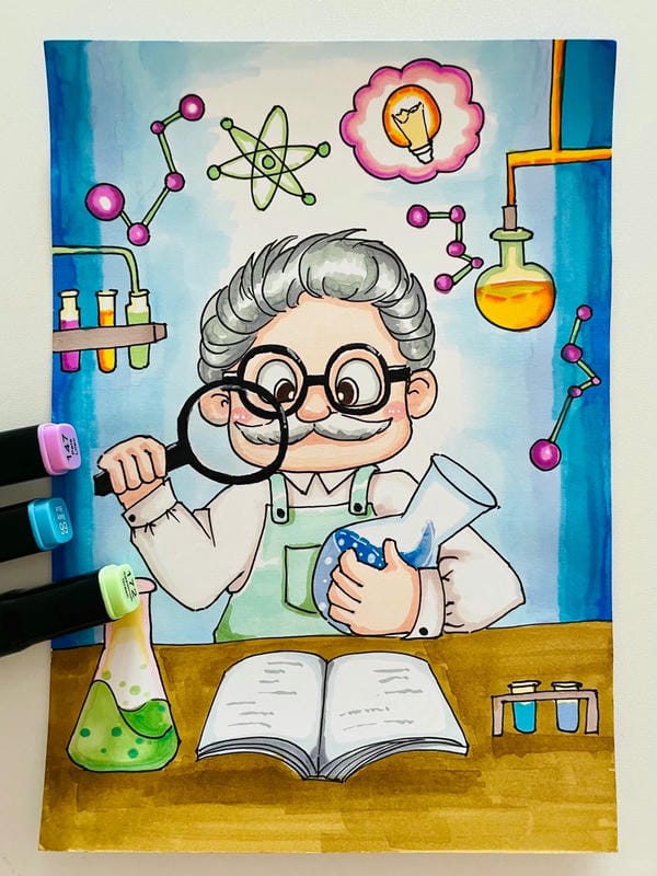 vẽ tranh nghề nghiệp 4